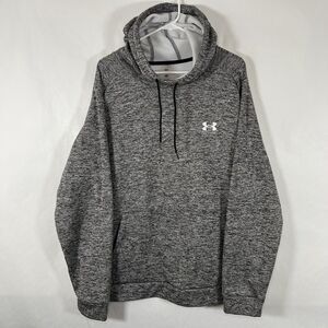 Under Armour Fleece Twist Hoodie Mens XXL 2XL Gray Heather Pullover Lightweight